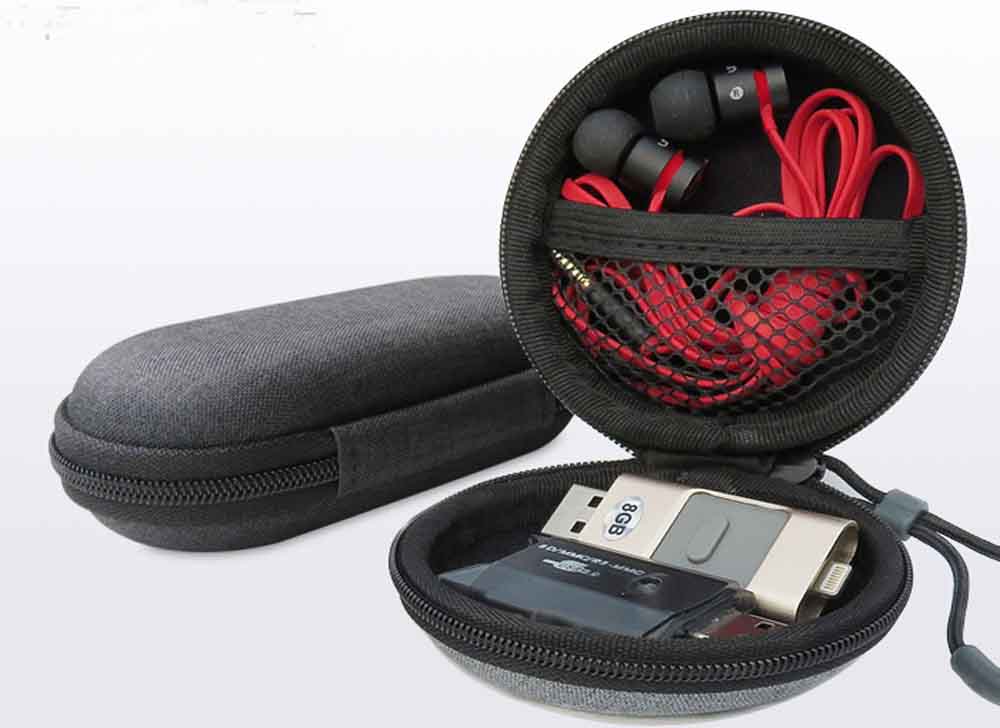 gray-color eva earphone cases
