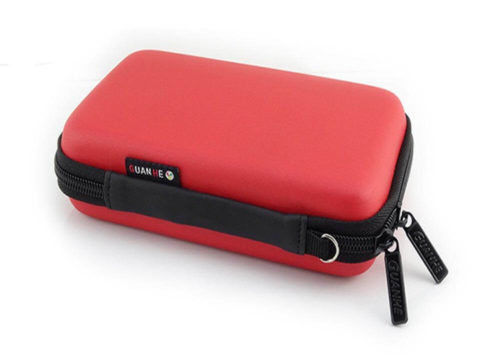 in red EVA hard disk drive case